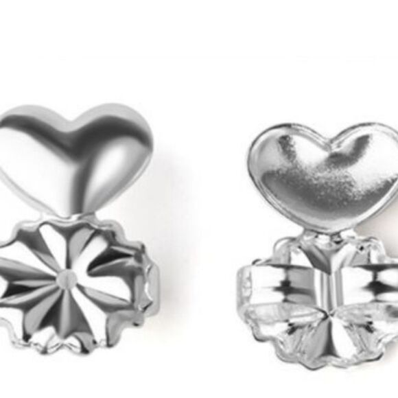 Heart  Earring Back Support Set of 3 - Picture 1 of 4